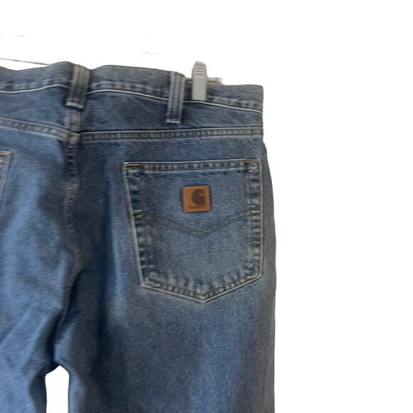 Carhartt Men's Size‎ 35 X 30 Medium Wash Blue Workwear Straight Jeans - Picture 6 of 9